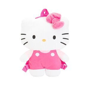 Sanrio Hello Kitty Plush Backpack with Adjustable Straps Zipper Closure